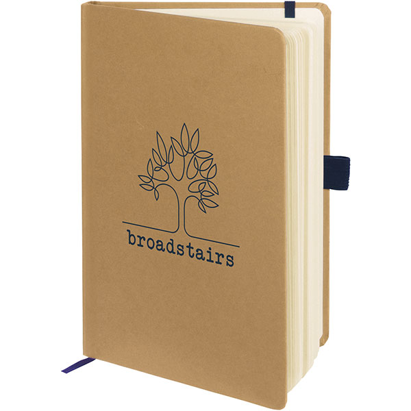 Q131 Broadstairs A5 Eco Kraft Notebook - Debossed