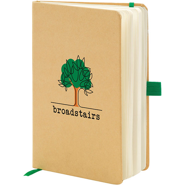 Q131 Broadstairs A5 Eco Kraft Notebook - Debossed