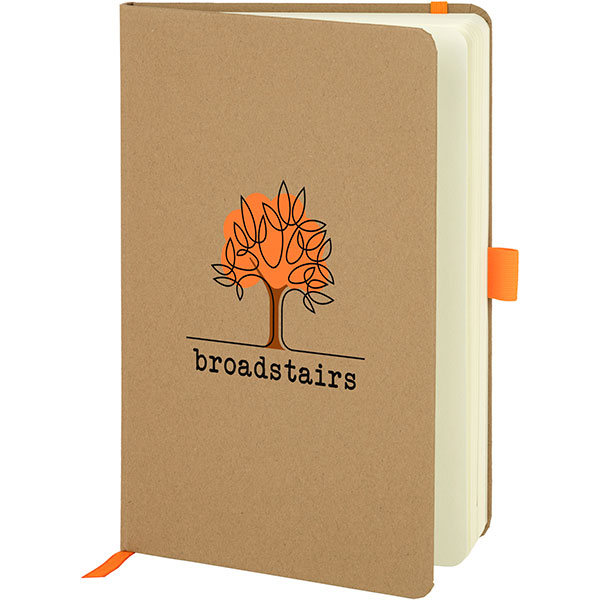 Q131 Broadstairs A5 Eco Kraft Notebook - Debossed