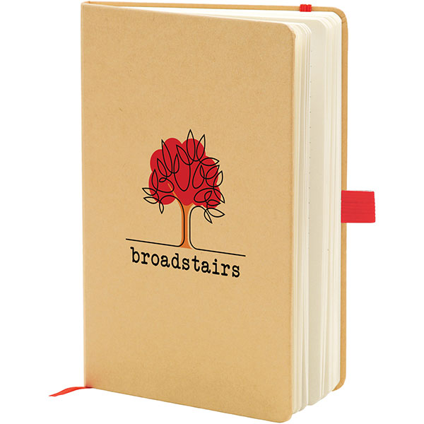 Q131 Broadstairs A5 Eco Kraft Notebook - Debossed