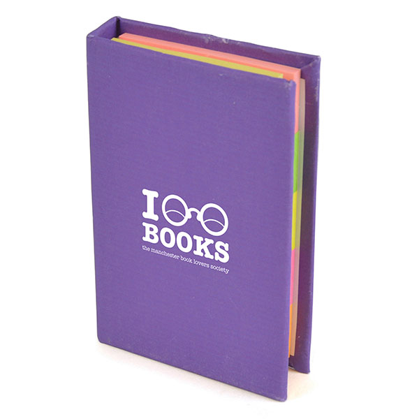 N140 Small Hard Back Sticky Notebook - Spot Colour