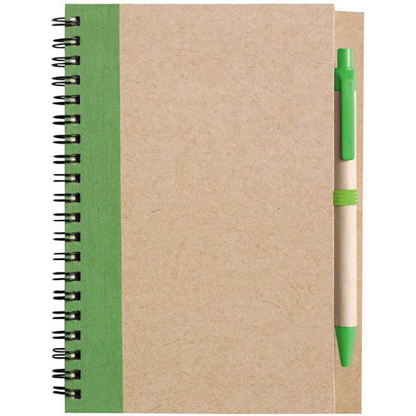 N144 Eco Wirobound Notebook with Pen