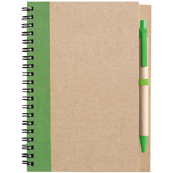 L069 Eco Wirobound Notebook with Pen