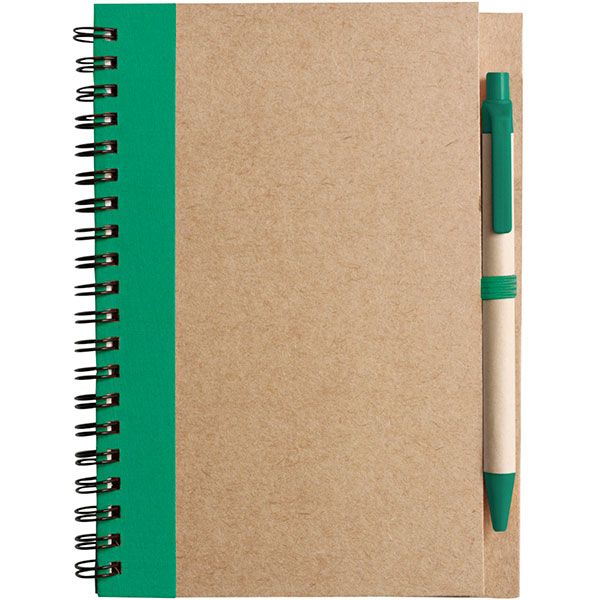 N144 Eco Wirobound Notebook with Pen