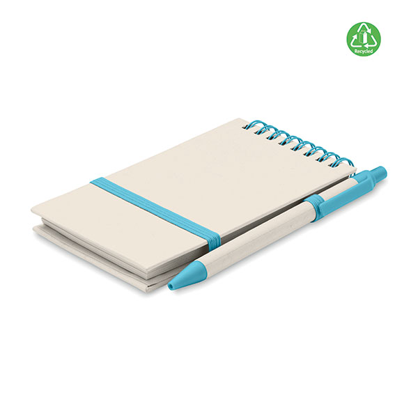N144 A6 Recycled Milk Carton Notebook and Ballpen Set