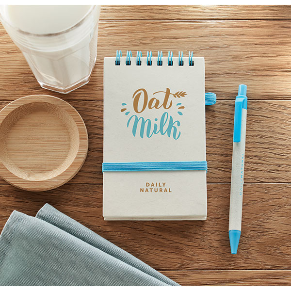 N144 A6 Recycled Milk Carton Notebook and Ballpen Set