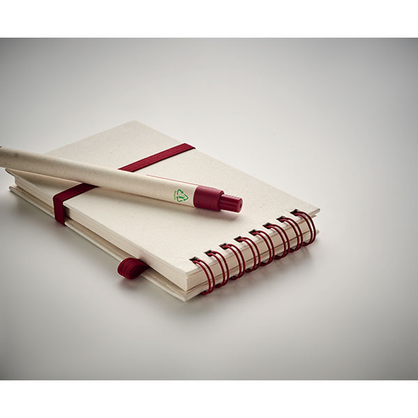 N144 A6 Recycled Milk Carton Notebook and Ballpen Set