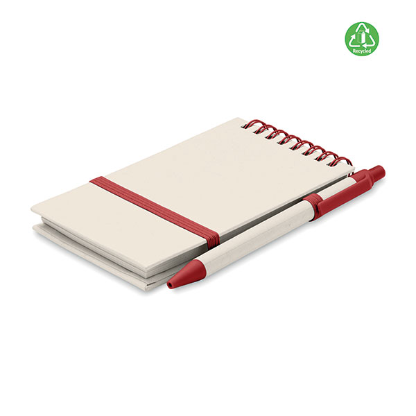 N144 A6 Recycled Milk Carton Notebook and Ballpen Set