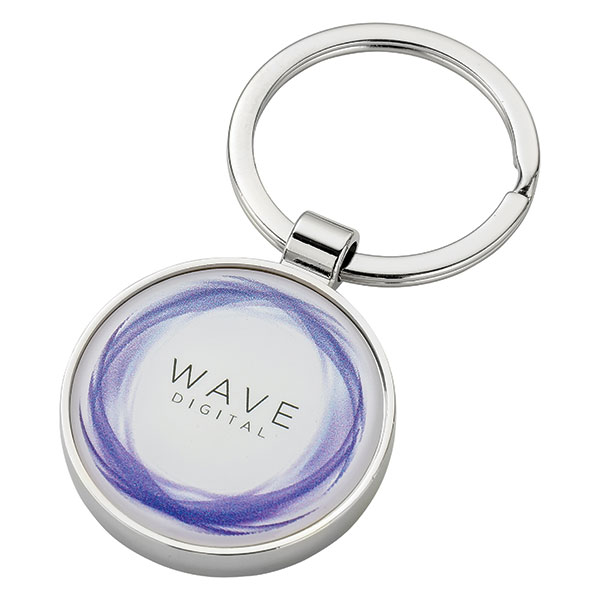 N037 Domed Metal Key Ring