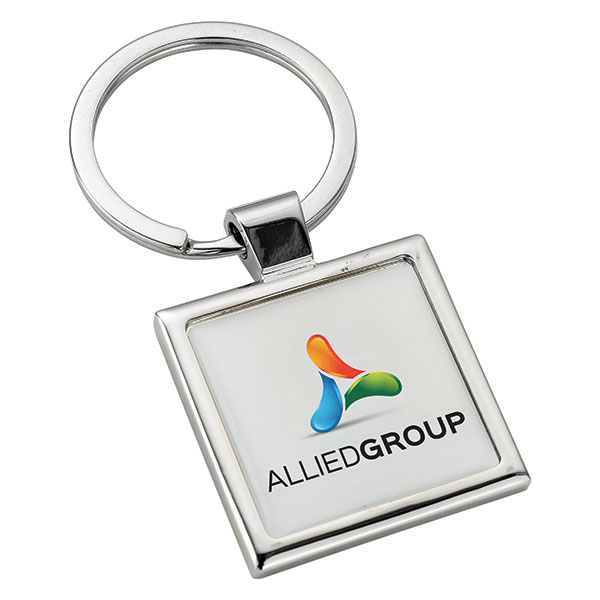 N037 Domed Metal Key Ring