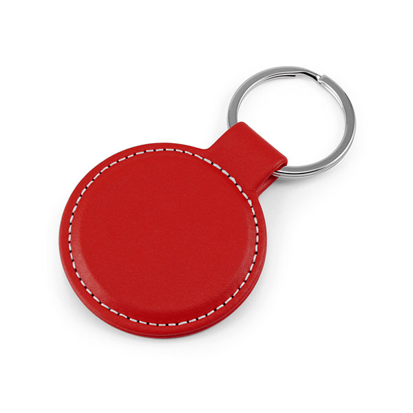 Q031 Porto rPET Round Key Ring - Debossed