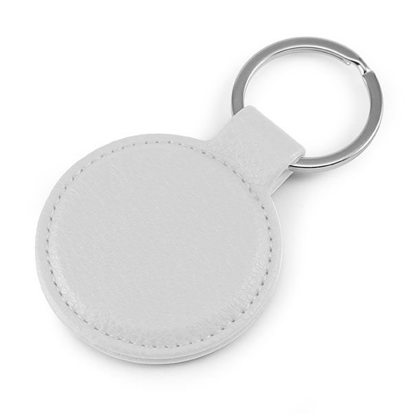 Q031 Eco Express Porto rPET Round Key Ring - Debossed - UK Stock
