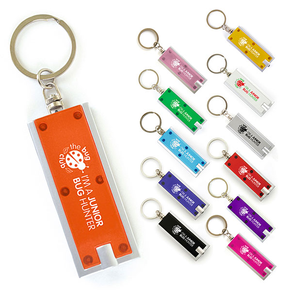 N041 Dhaka 1 LED Torch Key Ring - Spot Colour