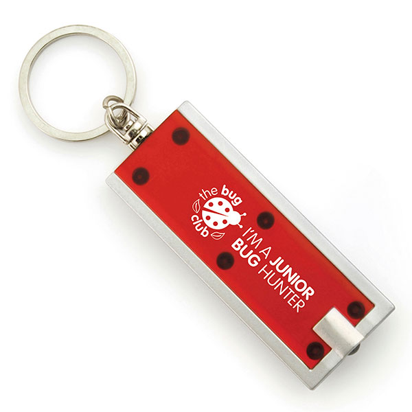 N041 Dhaka 1 LED Torch Key Ring - Spot Colour