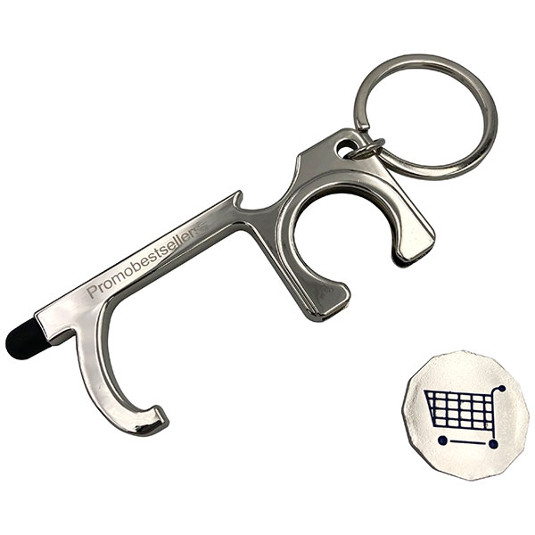 K108  Zinc Alloy No Touch Tool with Trolley Token 