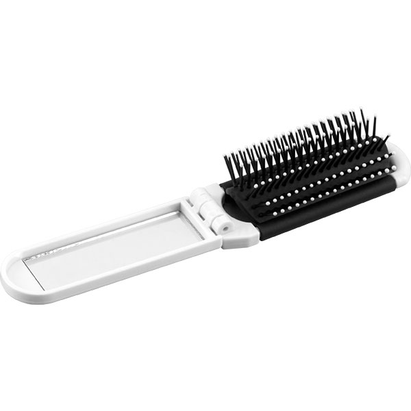 H080 Foldable Hairbrush with Mirror - 1 Colour