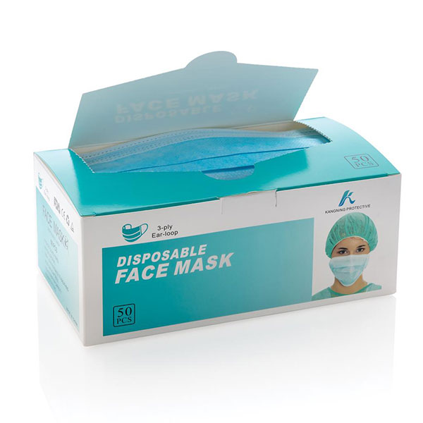 PPE  Box of Disposable Masks Including Customised Sleeve
