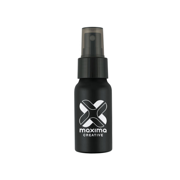 K116 Black Aluminium 30ml Hand Sanitiser Spray