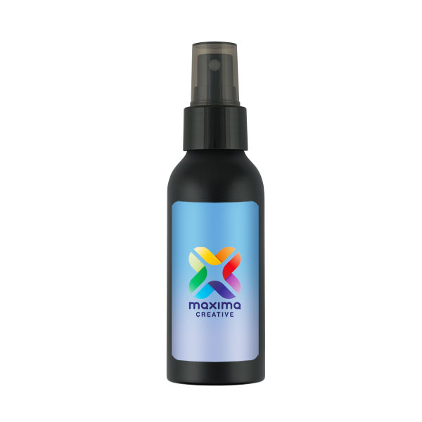 K116 Black Aluminium 100ml Hand Sanitiser Spray