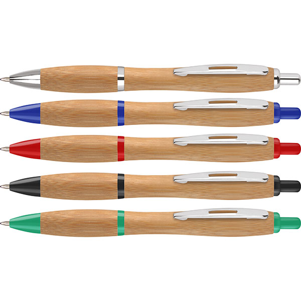 M055 Contour Bamboo Ballpen - Spot Colour