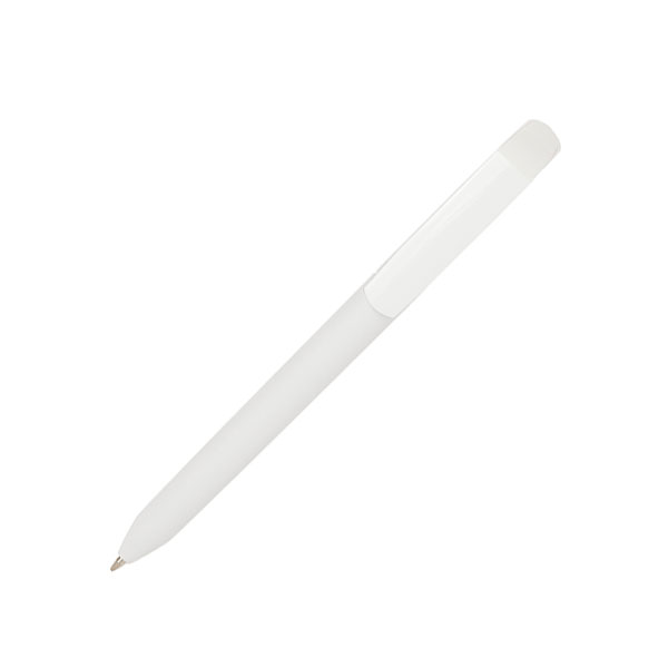 L053 Maxema Pure Soft White Clip Ballpen