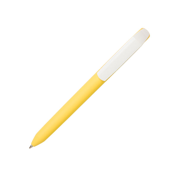 L053 Maxema Pure Soft White Clip Ballpen