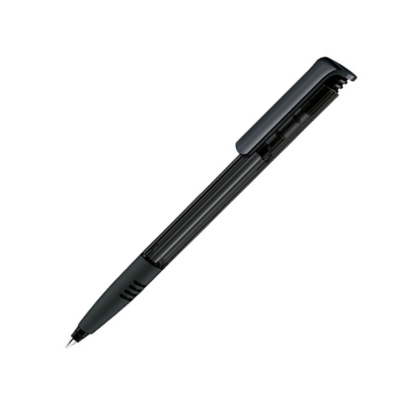 H043 senator Super Hit Clear Plastic Ballpen with Soft Grip