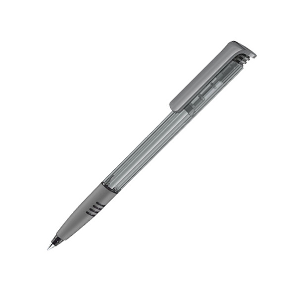 H043 senator Super Hit Clear Plastic Ballpen with Soft Grip