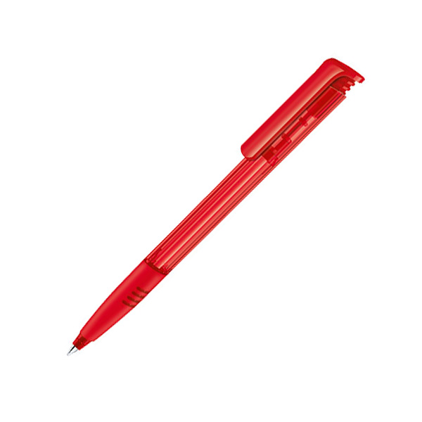 H043 senator Super Hit Clear Plastic Ballpen with Soft Grip