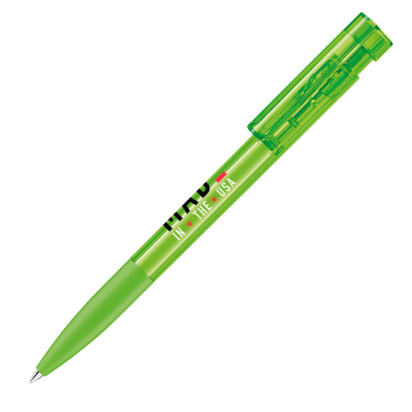 H043 senator Liberty Clear Plastic Ballpen with Soft Grip