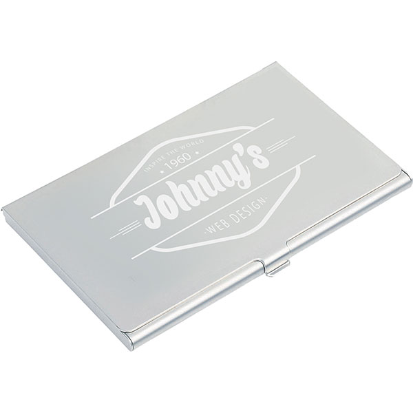 J086 Aluminium Business Card Holder - Engraved