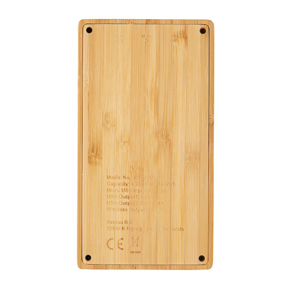 J069 XD-Design Bamboo 4000mAh Wireless Powerbank