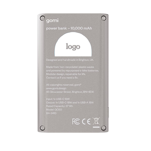 Q024 Gomi Design 10000mAh Recycled Plastic Powerbank