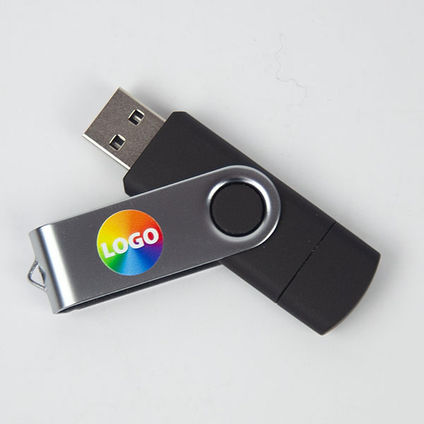 Q017 Dual Twister 8GB USB Flash Drive - Full Colour