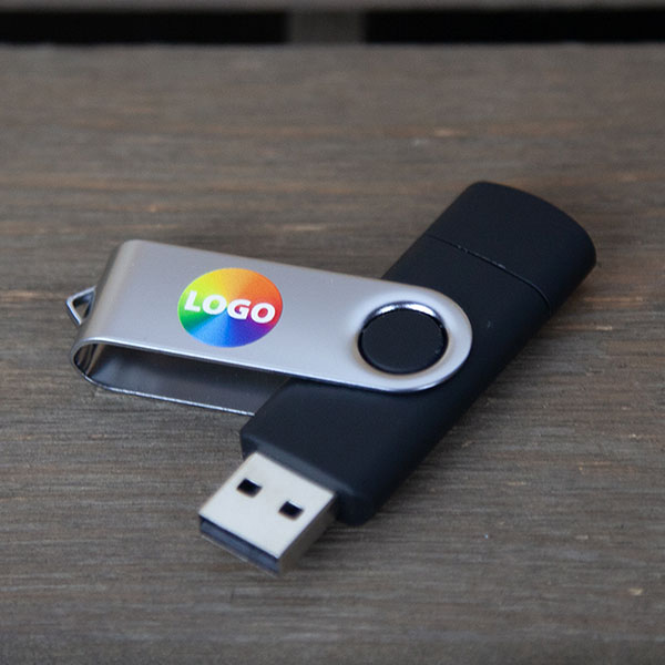 Q017 Dual Twister 8GB USB Flash Drive - Full Colour