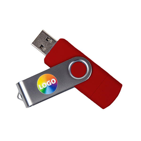 Q017 Dual Twister 8GB USB Flash Drive - Full Colour