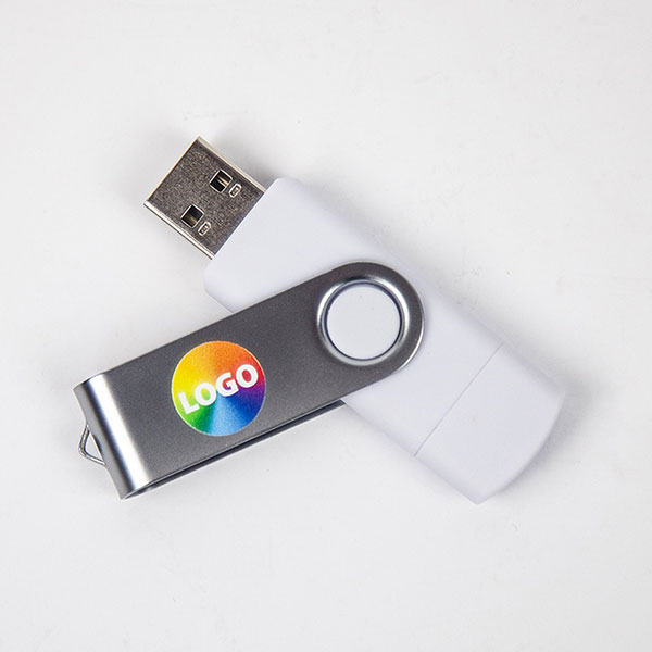 Q017 Dual Twister 8GB USB Flash Drive - Full Colour