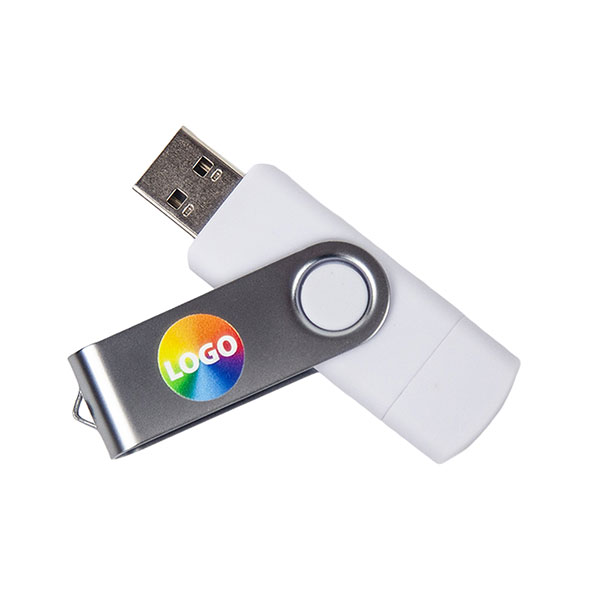 Q017 Dual Twister 8GB USB Flash Drive - Full Colour