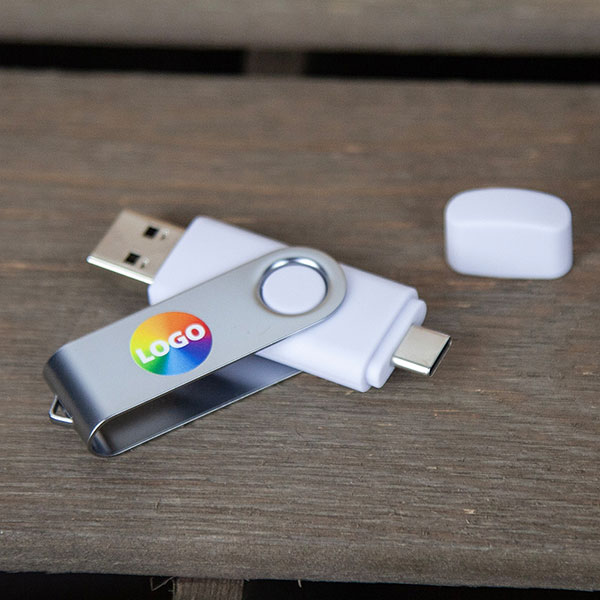 Q017 Dual Twister 8GB USB Flash Drive - Full Colour