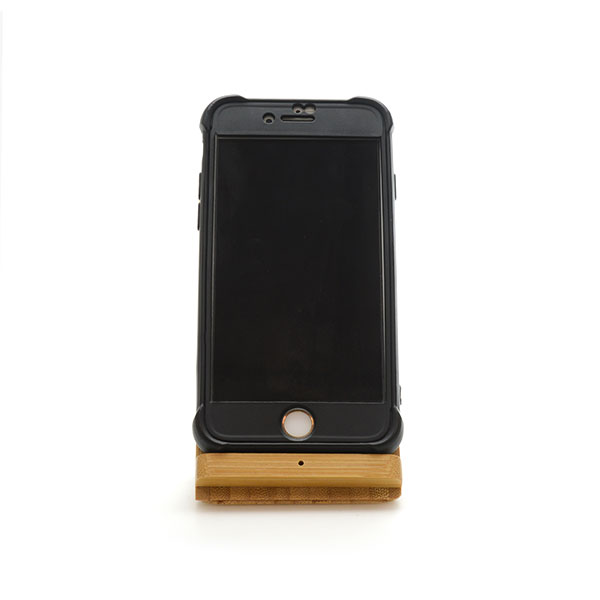 M082 Bamboo Phone Stand With Built In Wireless Charger