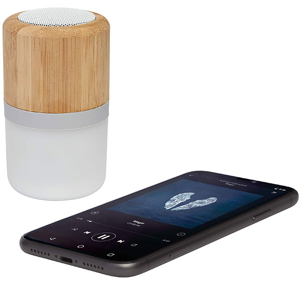 K095 Avenue Bamboo Bluetooth Speaker with Light