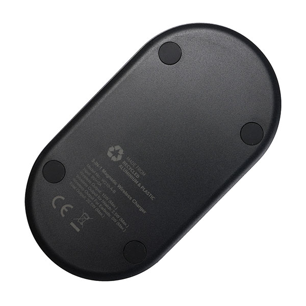 Q020 Nova Recycled 3 in 1 Desk Charger Stand - Spot Colour