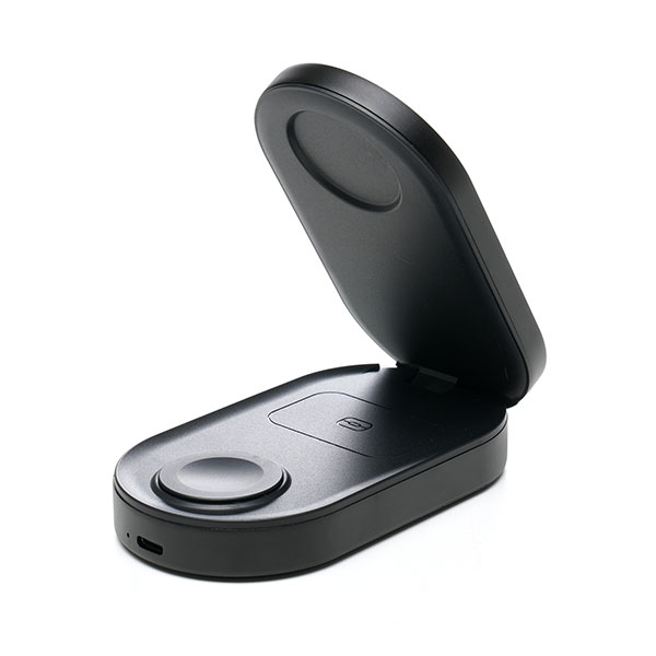 Q020 Nova Recycled 3 in 1 Desk Charger Stand - Spot Colour