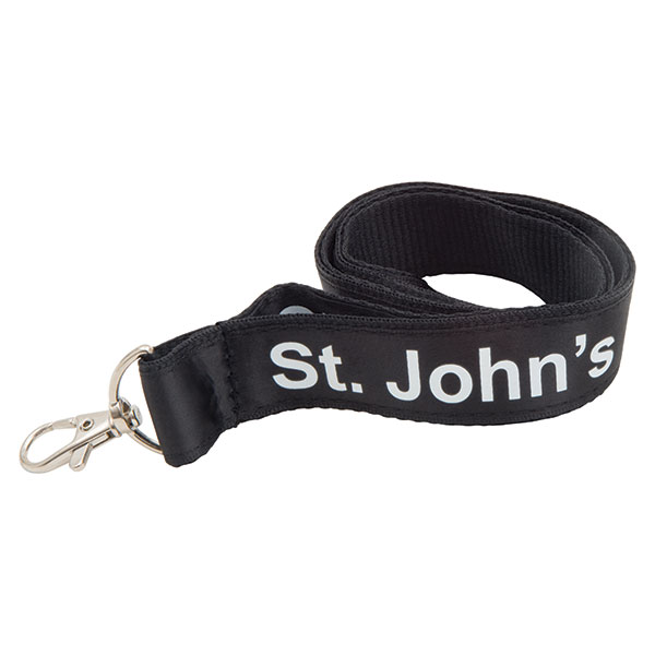 P080 20mm Printed Satin Applique Lanyard