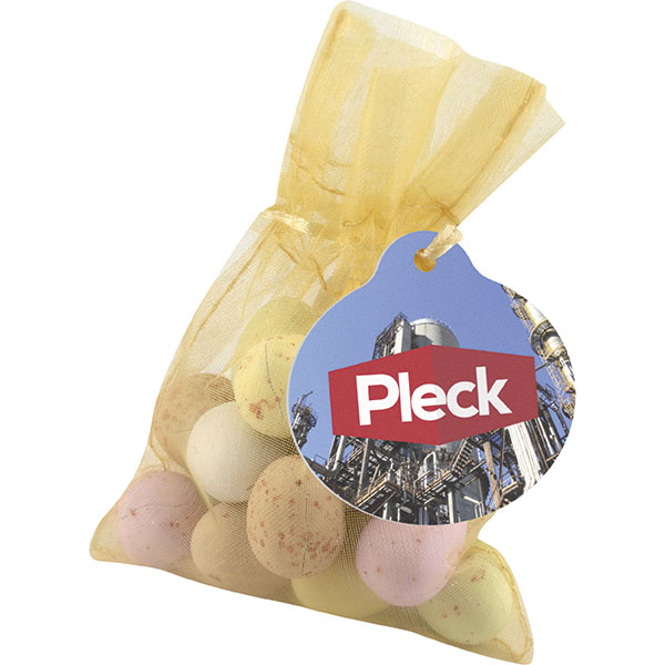P086 Organza Bag with Mini Eggs - Standard