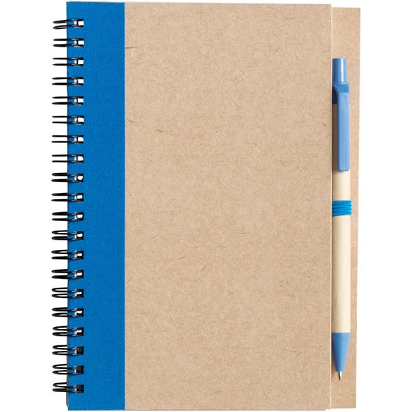 L069 Eco Wirobound Notebook with Pen-Full Colour 