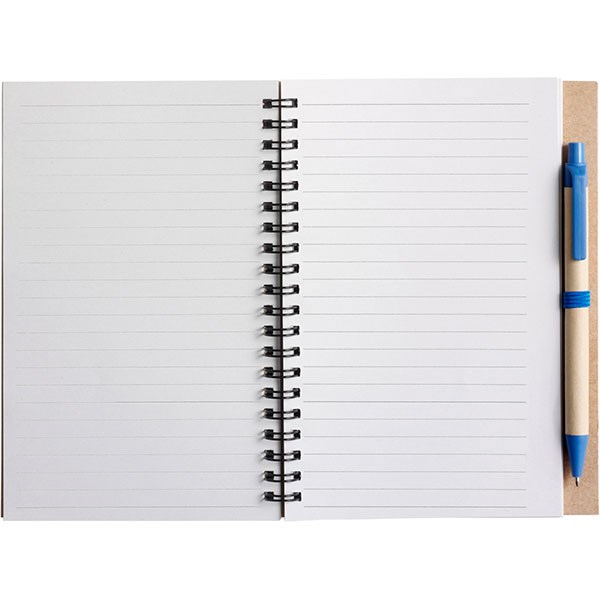 L069 Eco Wirobound Notebook with Pen-Full Colour 