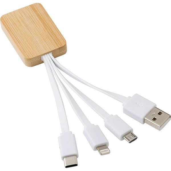 L083 Bamboo 3 in 1 Charger - Full Colour