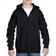 K163 Gildan Childrens Zipped Hooded Sweat