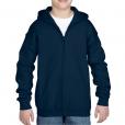 K163 Gildan Childrens Zipped Hooded Sweat